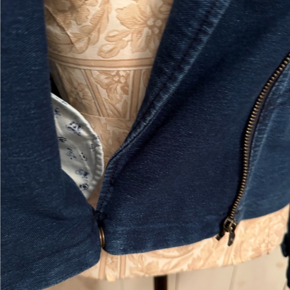 Free people sweat shirt Denim Blue Women's Jacket - Picture 3 of 12